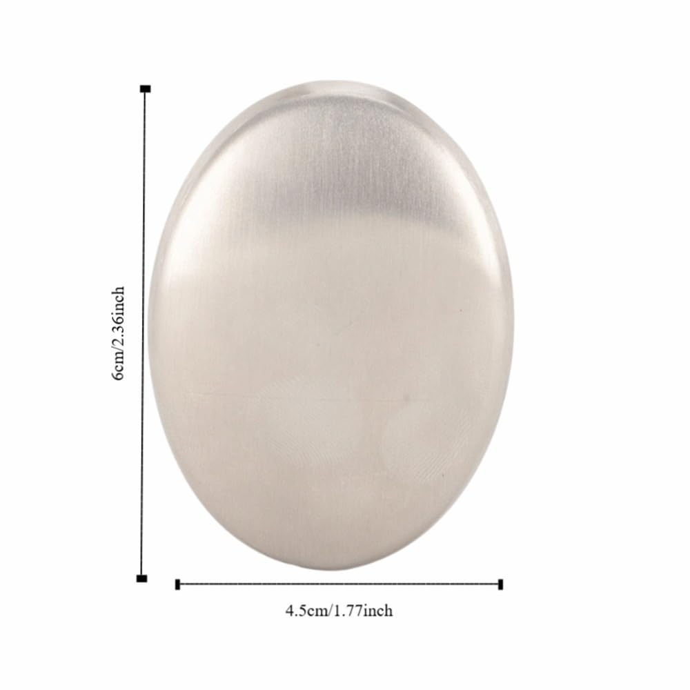 Chiffonade ‌Stainless Steel Soap Metal Odor Remover Soap Eliminating Smells Fish, Garlic, Onion froms Hands for Kitchen (3pcs)