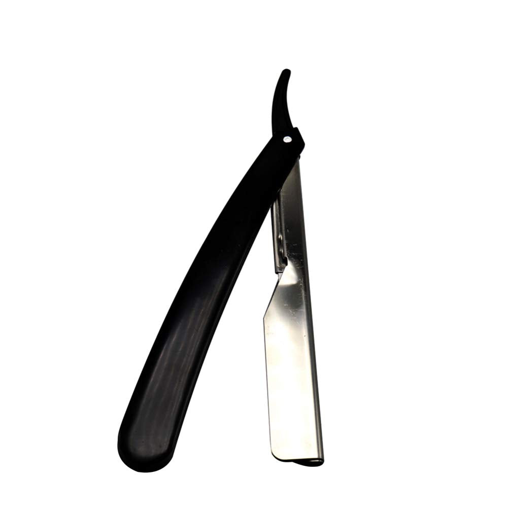 Lurrose Manual Straight Edge Shaving Razor for Men Beard Sideburns and Fine Hair Grooming Safe Razor Portable for Home and Travel Use