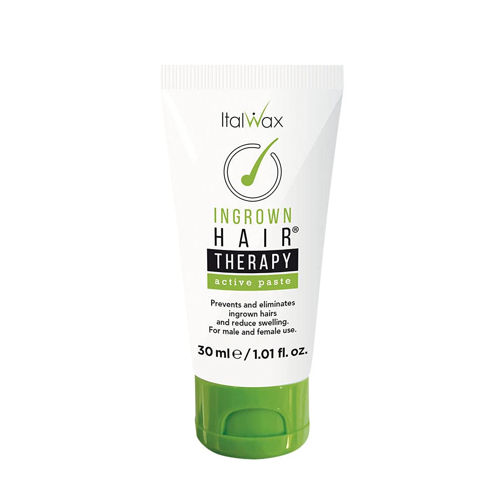 Italwax Ingrown Hairs Therapy Active Paste 30ml / 1fl.oz - Tea Tree Oil - Prevents and eliminates ingrown hairs and bumps - Ideal for face delicate areas