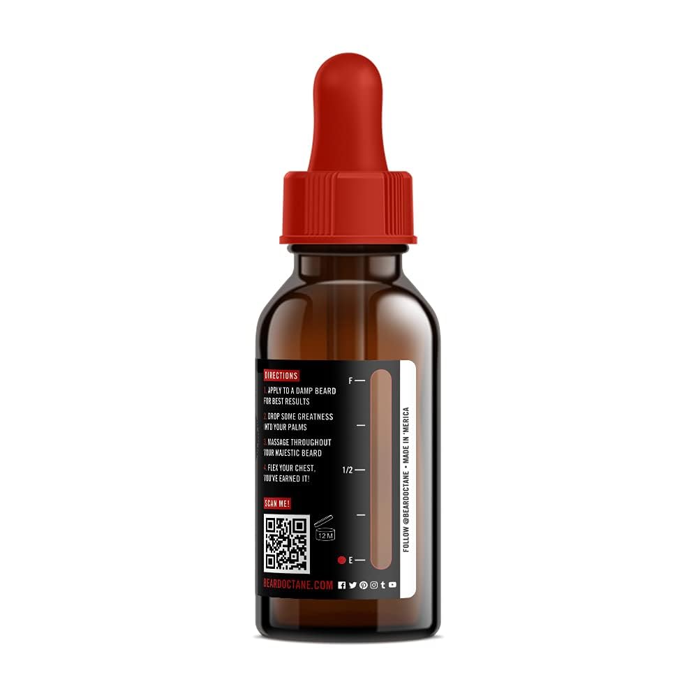 Beard Octane Beard Oil for Men – Neutral (Unscented) – Softens & Conditions Dry Beards With Argan & Jojoba – 1oz