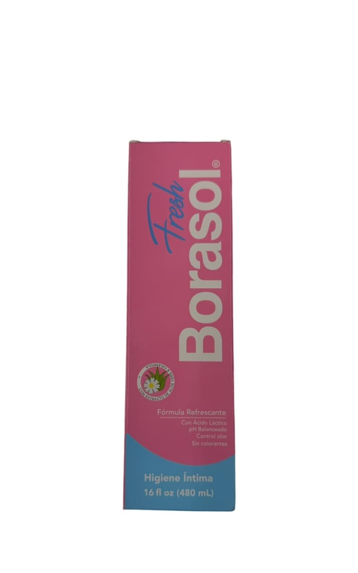 Borasol Fresh Feminine Hygiene Wash, 16 fl oz, pH Balanced Formula, Refreshing