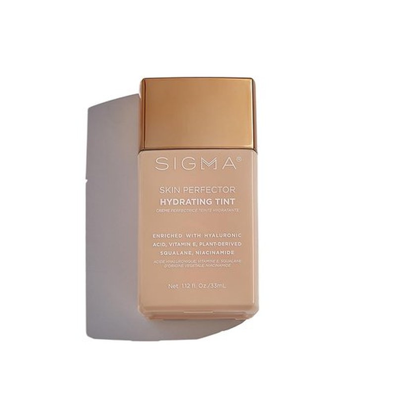 Sigma Beauty Skin Perfector Hydrating Tint - Lightweight Buildable Foundation with Hyaluronic Acid | Light Beige Tint (2)