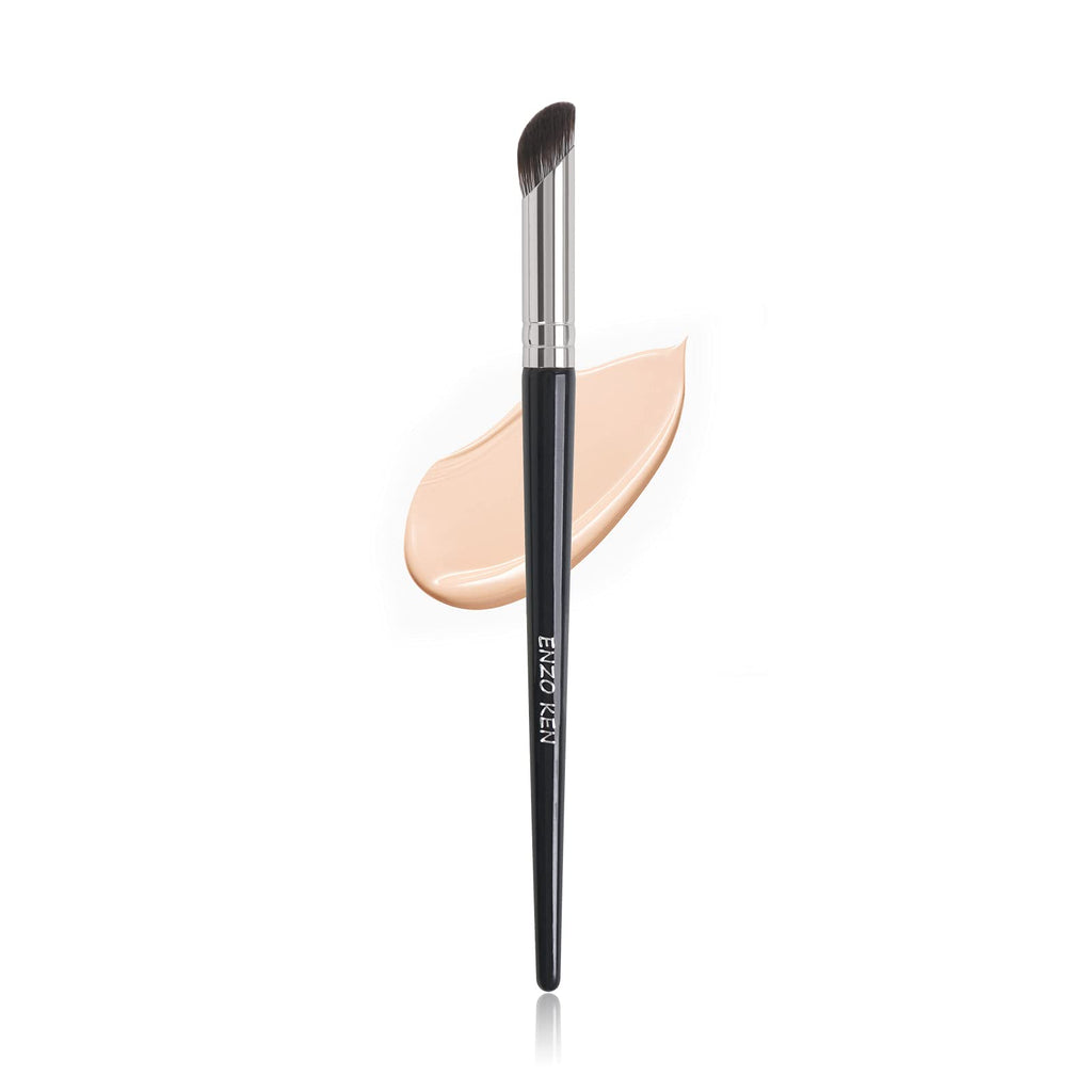 ENZO KEN Eyeshadow Brush, Angled Concealer Brush Under Eye, Small Nose Contour Brush, Flat Eyebrow Brush, Eyeliner Brush
