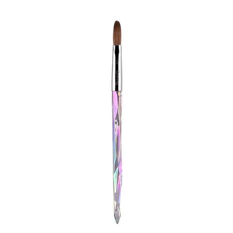 Rolabling Nail Art Brush Acrylic Brush Nail Pen with Symphony Diamond Handle Manicure Design Nail Art Tool (10#)