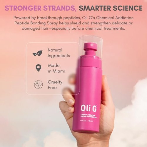 Oli G Chemical Addiction Bond-Repair Spray - 4oz Leave-In Treatment for Damaged Hair | Peptide Complex & Amino Acids