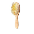 Snow Fox Skincare Gua Sha Hair Brush - Wooden Edition | Scalp Massage Tool with Gold-Plated Bristles for Healthy Hair