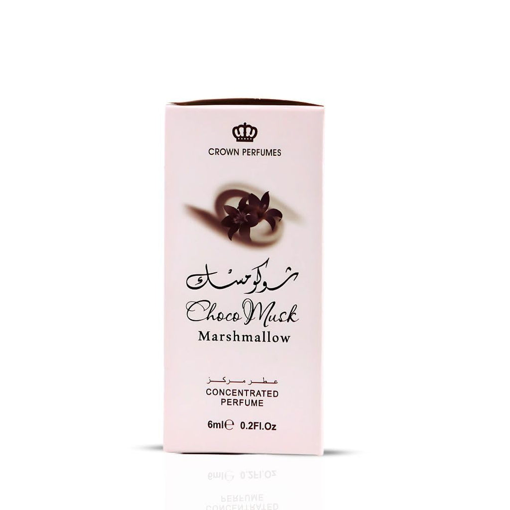 Al Rehab Choco Musk Marshmallow – Sweet Chocolate-Vanilla Concentrated Perfume Oil Roll-On for Unisex, 0.2 Ounce / 6ml