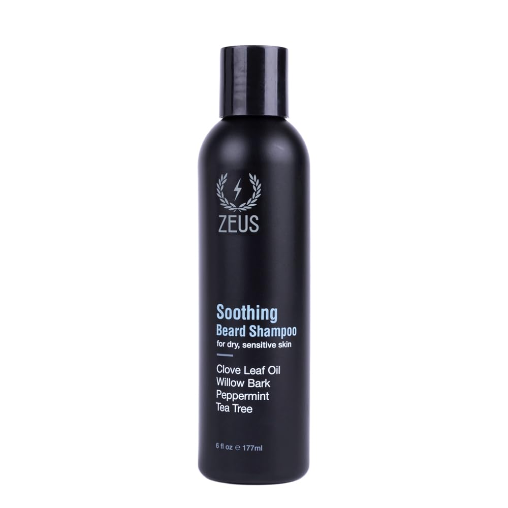 ZEUS Soothing Beard Shampoo for Men, Anti-Dandruff & Itch Relief (6 oz)