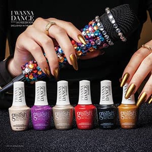 Gelish MINI I Wanna Dance with Somebody Collection - 9mL TPO-Free Soak Off Polish, Long-Lasting, Vibrant Color, Professional Quality, High Shine, Chip-Resistant (Blazing Up The Charts)