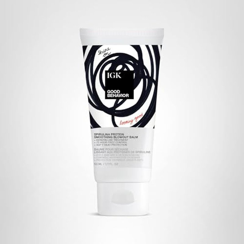 IGK GOOD BEHAVIOR Spirulina Protein Anti-Frizz Smoothing Blowout Balm Travel