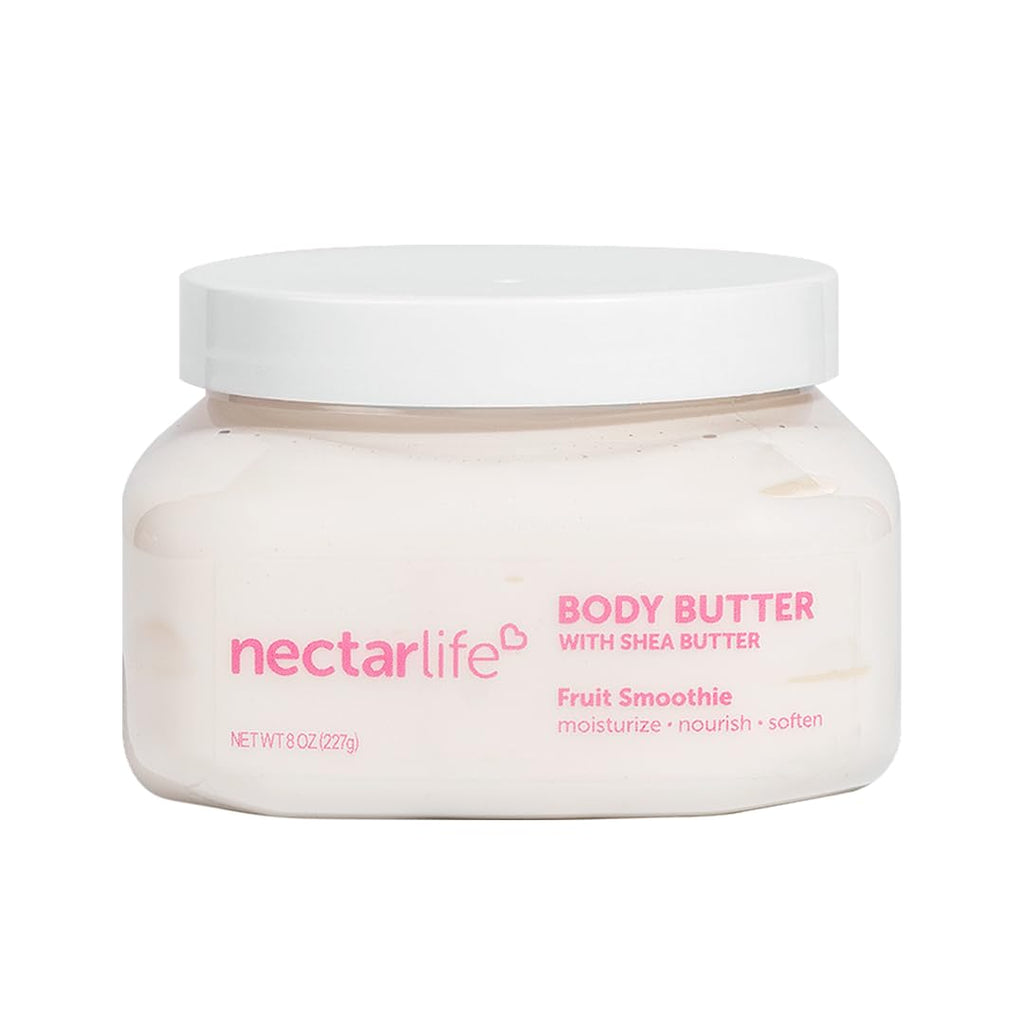 Shea Body Butter, Body Cream, Hydrating Moisturizer with Pure Shea Butter, Provides Ultimate Nourishment & Hydration, Avocado and Apricot Kernel Oil, 8oz (Fruit Smoothie)