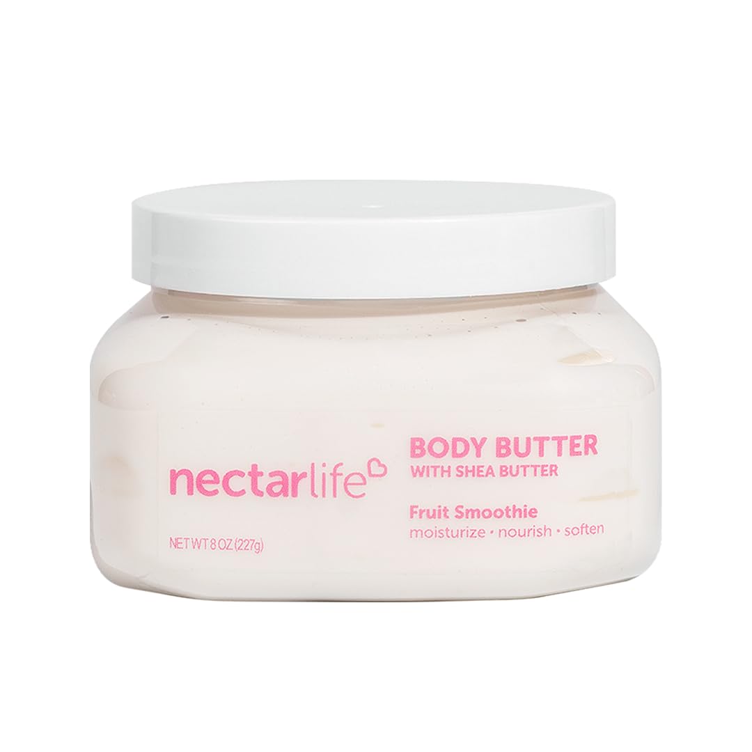Shea Body Butter, Body Cream, Hydrating Moisturizer with Pure Shea Butter, Provides Ultimate Nourishment & Hydration, Avocado and Apricot Kernel Oil, 8oz (Fruit Smoothie)