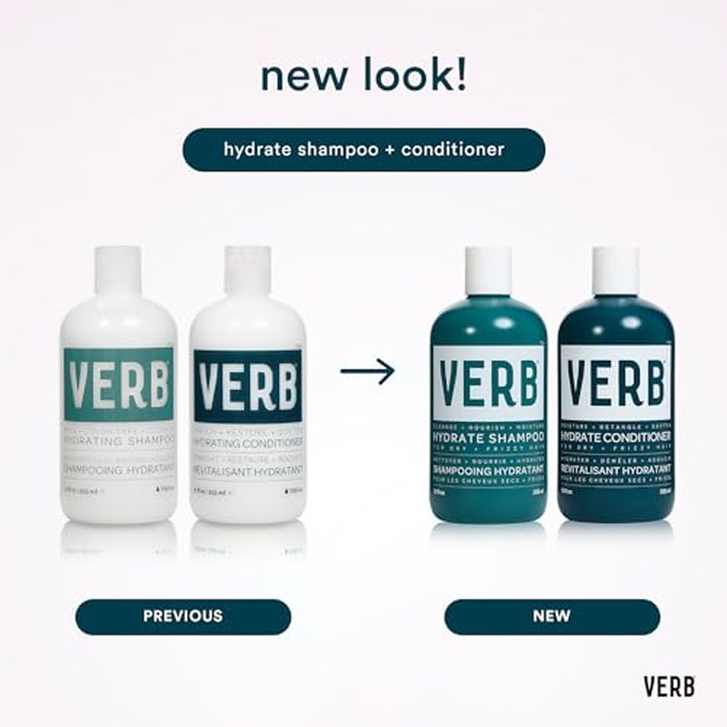 VERB® Hydrate Conditioner Detangles Dry and Frizzy Hair to Reduce Frizz and Add Moisture Hair, 12 oz