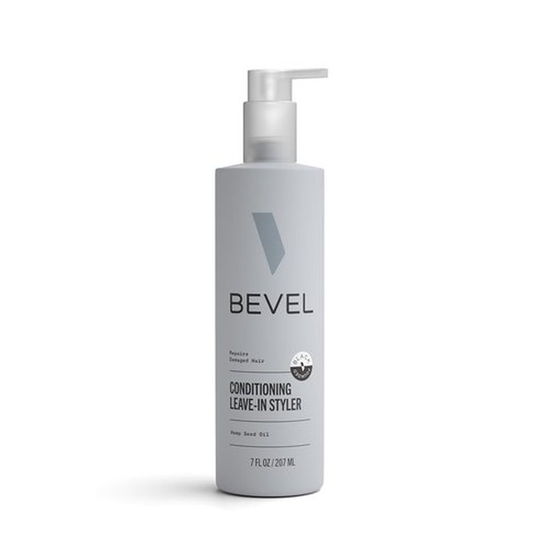 Bevel Leave In Conditioner for Men - Curly Hair Moisturizer with Hemp Seed Oil & Biotin, 7 Oz