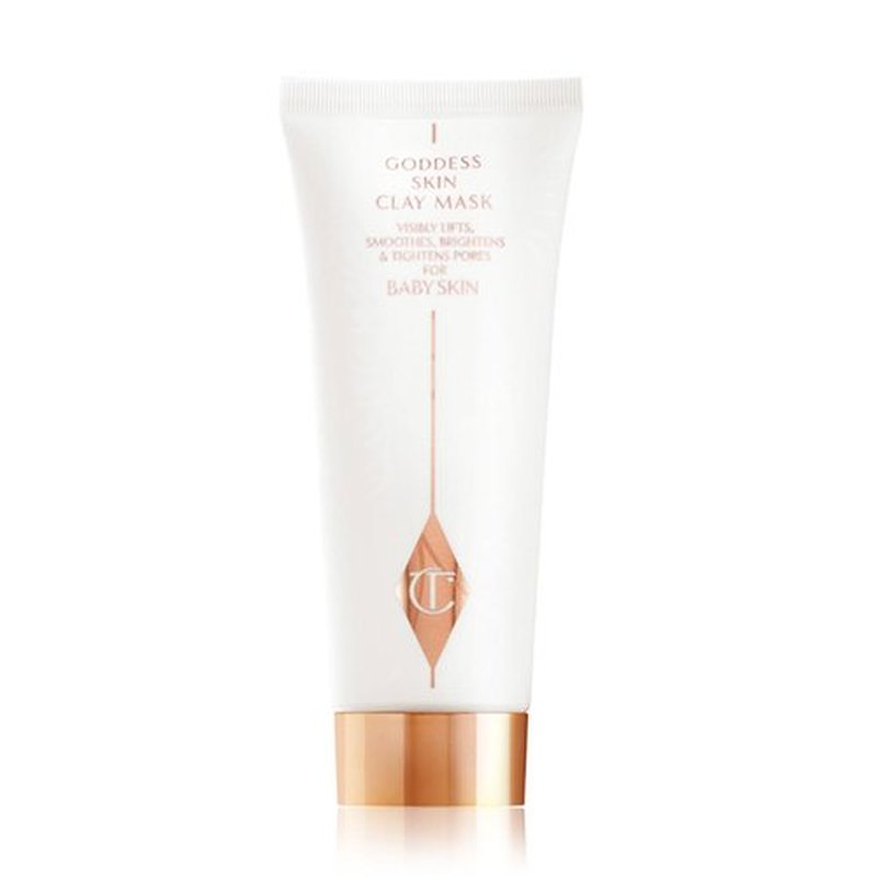 Charlotte Tilbury Goddess Skin Clay Mask - Hydrating Pore Tightening Face Mask with Vitamin C & Sweet Almond Oil | Luminous Glow