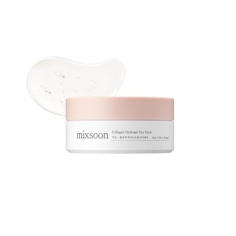 mixsoon Collagen Hydrogel Eye Patches Hydrating Gel Eye Mask with Collagen, Peptides and Amino Acids for Smooth Under Eye Skin Care 84 g / 2.84 fl.oz. (30 pairs) Korean Glass Skin Care