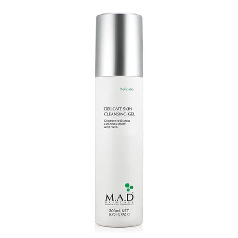 M.A.D Skincare Delicate Skin Cleansing Gel - Extra Gentle Formula, 6.75 oz.