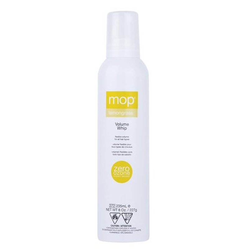 MOP Lemongrass Volume Whip - Flexible Medium Hold for Bounce & Shine - 8 Fl Oz