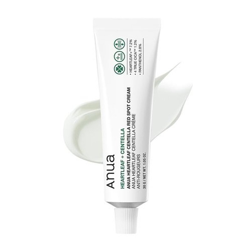 Anua Heartleaf Centella Red Spot Cream, Face Moisturizer for Skin Relief, Niacinamide, Centella, Panthenol, Spot Treatment for Sensitive Skin, Non-comedogenic, Korean Skincare (1.05 oz)