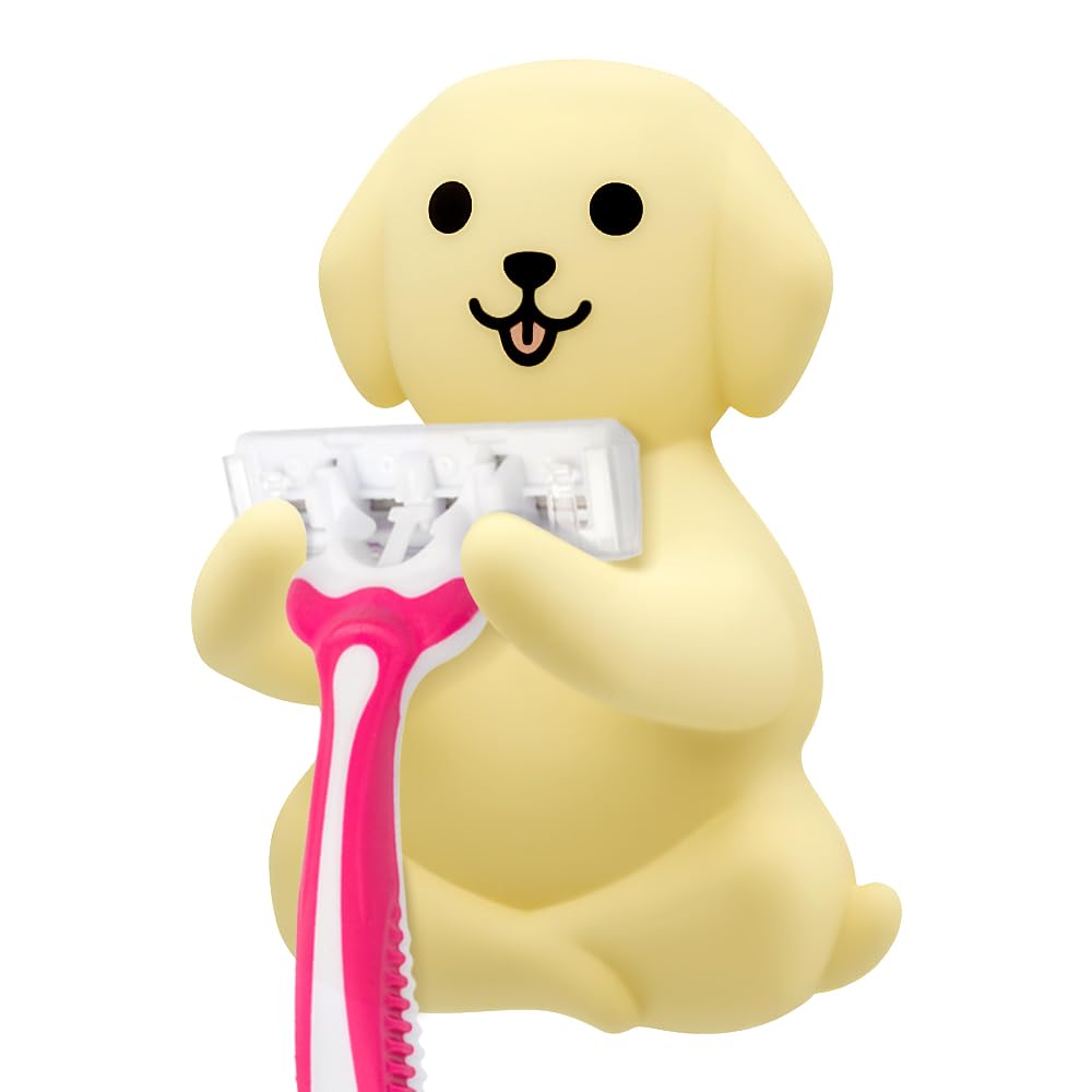 THEBESTU Labrador Razor Holder for Shower, Funny Dog Razor Hooks Gifts for Women Men Mom Dog Lover, Bathroom Kitchen Blade Shaver Hanger Wall Mount, Cute Decorative Shaver Hooks for Friend Sister