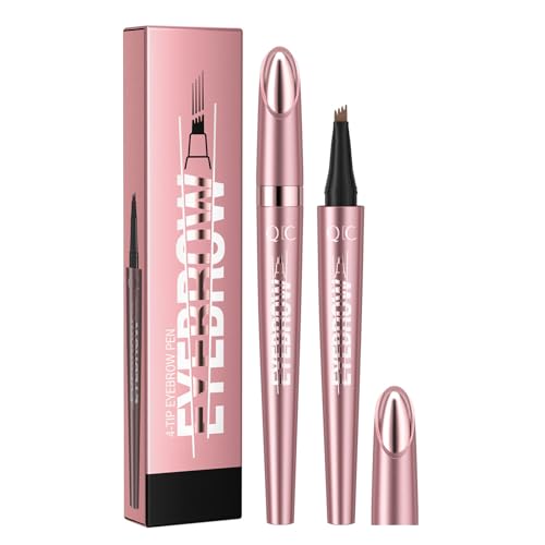 (04 Black) microblading eyebrow pencil,eyebrow pencil hair drawing,waterproof Eyebrow Pen with Micro-Fork-Tip