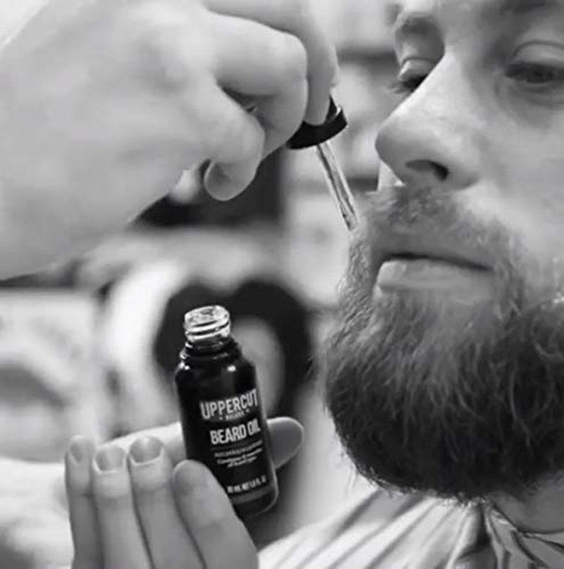 Uppercut Deluxe Beard Oil - Lightweight Non-Greasy Conditioner with Argan & Jojoba Oils | Softens & Nourishes, 1 fl oz