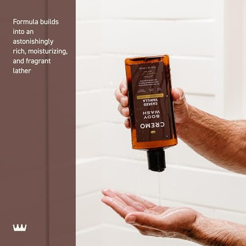 Cremo Body Wash for Men, Rich-Lathering Casked Vanilla, 16 Fl Oz
