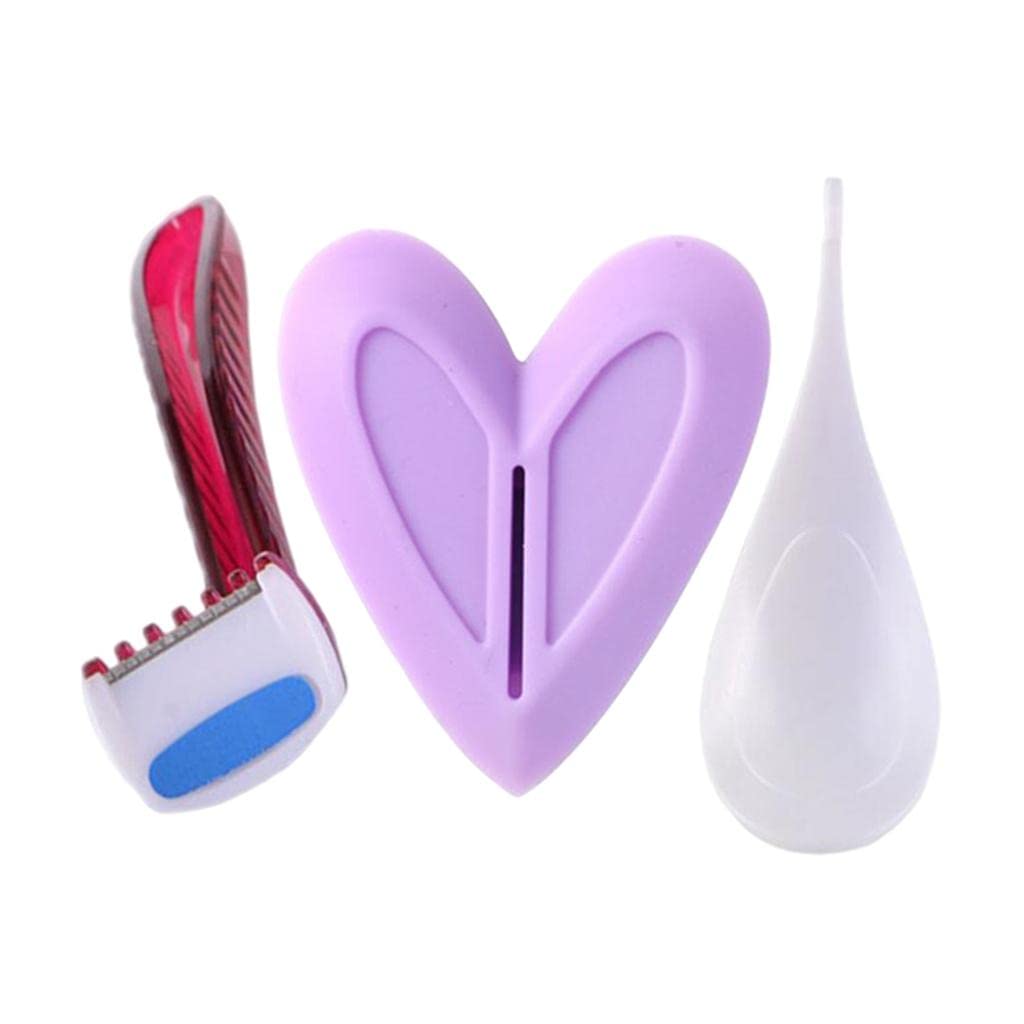 Amagogo Female Hair Removal Stencil Set for Bikini Area, Heart, Optional