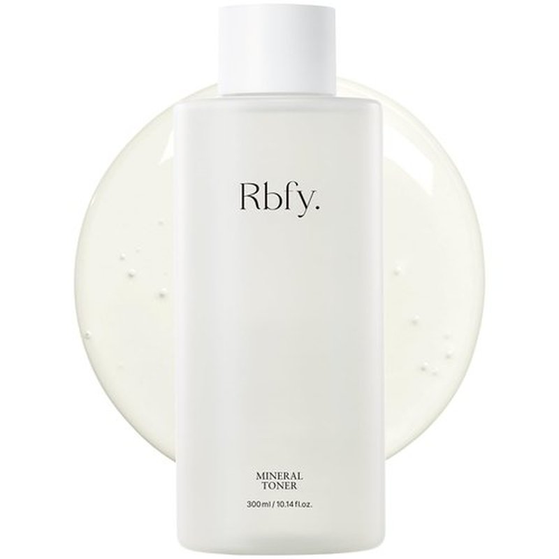 Rbfy Mineral Toner - Low-Irritant Face Toner Essence for Hydration, Soothing & Refined Skin with 50,000ppm Nutrient-Rich Mineral Water, Hyaluronic Acid | Vegan Korean Skincare (10.14 fl oz)