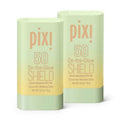 Pixi Beauty On-the-Glow SHIELD SPF 50 Sunscreen Stick - Lightweight, Ultra-Hydrating & Travel Size | 2-Pack, Vegan & Paraben-Free | 2x 0.6oz/19g