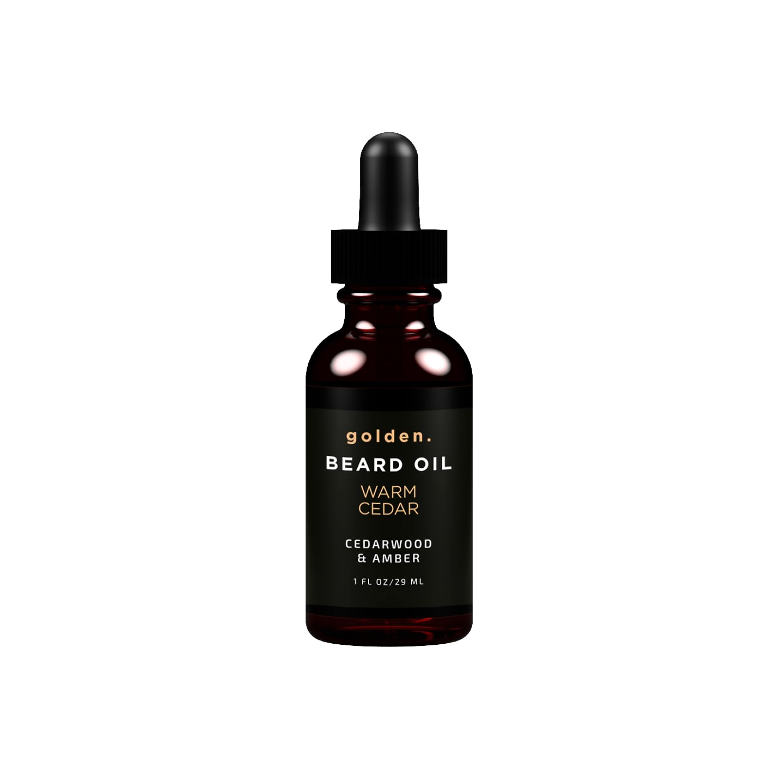 Golden Grooming Beard Oil for Men - Natural Beard Conditioner with Sweet Almond, Golden Jojoba & Argan Oil - Hydrating Beard Softener with Vitamin E - Warm Cedar, 1oz