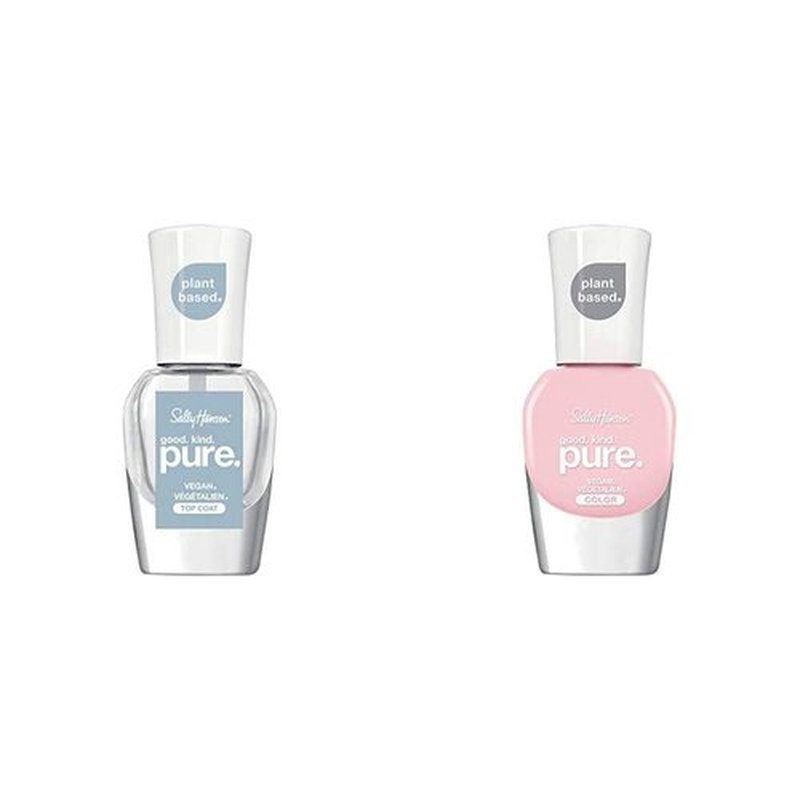 Sally Hansen - Good. Kind. Pure Vegan Nail Polish, Pink Cloud & Top Coat