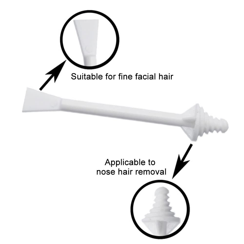 60pcs Nose Wax Applicators, Nose Wax Sticks, N-ose Hair W-ax Applicators, W-ax Sticks Applicator, for Nostril Cleaning and N-ose Hair Removal, Available for Men and Women(White,SIZE:60pcs)