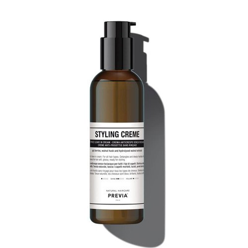 PREVIA Anti Frizz Leave-In Creme - Vegan Frizz-Control Styling Cream with Apricot Extract - 6.7 oz