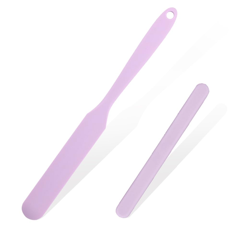 silicone wax applicator Non-stick Waxing Applicator Hair Removal Sticks Applicator Spatula Reusable Hard Wax Scraper for Home Salon Body Use (2pc purple)