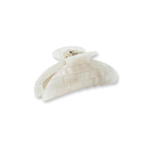 MACHETE Women Hair Clip Midi Heirloom Claw Clip, 3.5 inch Hair Clamp Fashion Hair Accessories (Opalite Shell Checker)