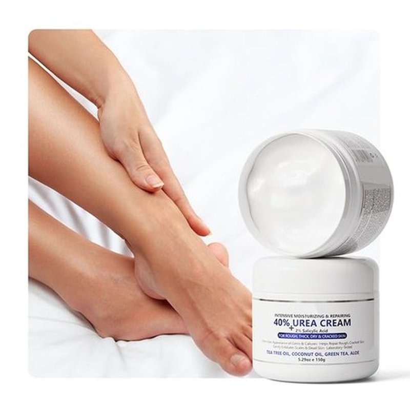 Advanced Urea Foot Cream 40% plus 2% Salicylic Acid for Cracked Heels and Dry Skin, 150gms/5.3oz with Tea Tree, Coconut Oil and Aloe Vera Extract for Deep Moisturizing Callus Removal