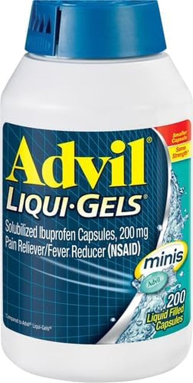 Advil Liqui-Gels Minis | Pain Reliever & Fever Reducer | 200mg Ibuprofen - 200 Liquid Capsules