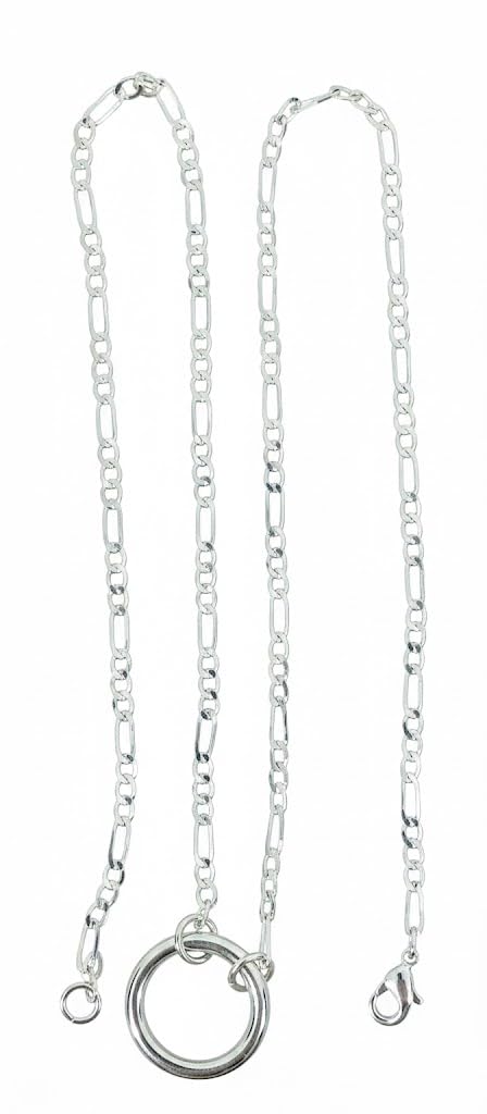 A SHER'S Tiny Delicate Day Collar Silver Necklace O-Ring up to 18 inches