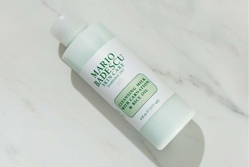 Mario Badescu Cleansing Milk - No Rinse Liquid Makeup Remover with Carnation & Vitamin E, 8 oz