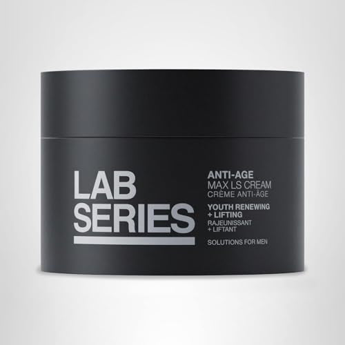 Lab Series Men's Max LS Anti-Age Cream - Anti Aging Face Lotion Moisturizer - Skin Care for Men - Visibly Reduces Fine Lines & Wrinkles, 1.7 Fl Oz