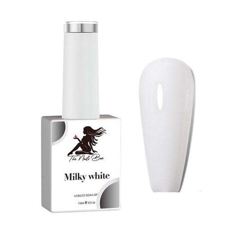 The Nails Bae Milky White Gel Polish, Milky White Gel, White Gel Polish, Nail Polish, Off White Gel Polish, American Gel Polish, Gel Polish, Manicure, UV/LED, Small