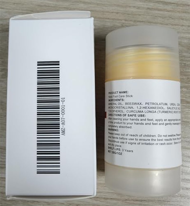 Yunmeng 60% Urea Cream with 2% Salicylic Acid Foot Balm, Portable Hand Cream, Foot Cream for Dry Cracked Heels and Feet Hand, Urea Heel Care Stick Callus Remover & Skin Softener, 1oz*2