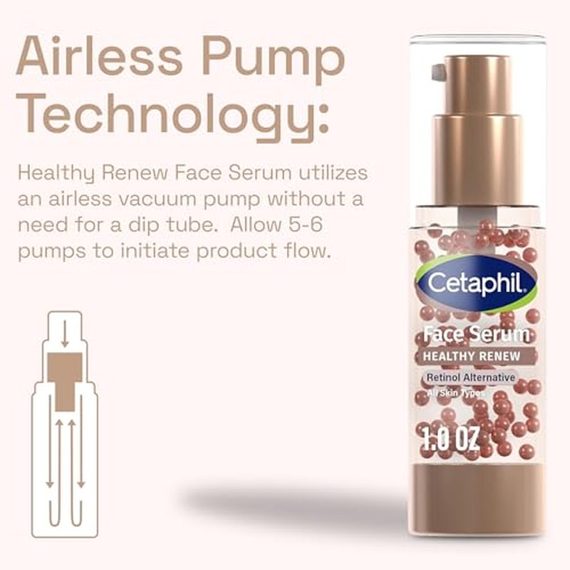Cetaphil Healthy Renew Anti Aging Face Serum 1 Oz, Retinol Alternative Serum for Face with Niacinamide & Peptides, Skincare for Sensitive Skin with Vitamin B Complex, Fragrance Free