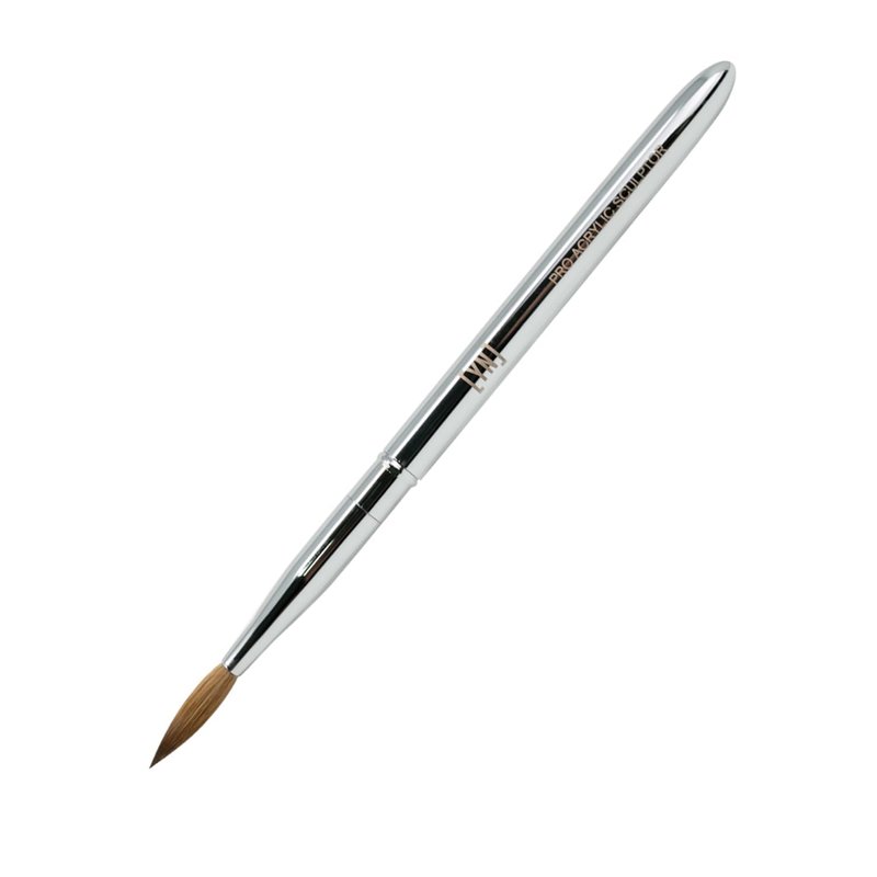 Young Nails YNI Finesse Pro Acrylic Sculptor - Standard Size 9 Oval Brush with Natural Hair for Perfect Nail Art