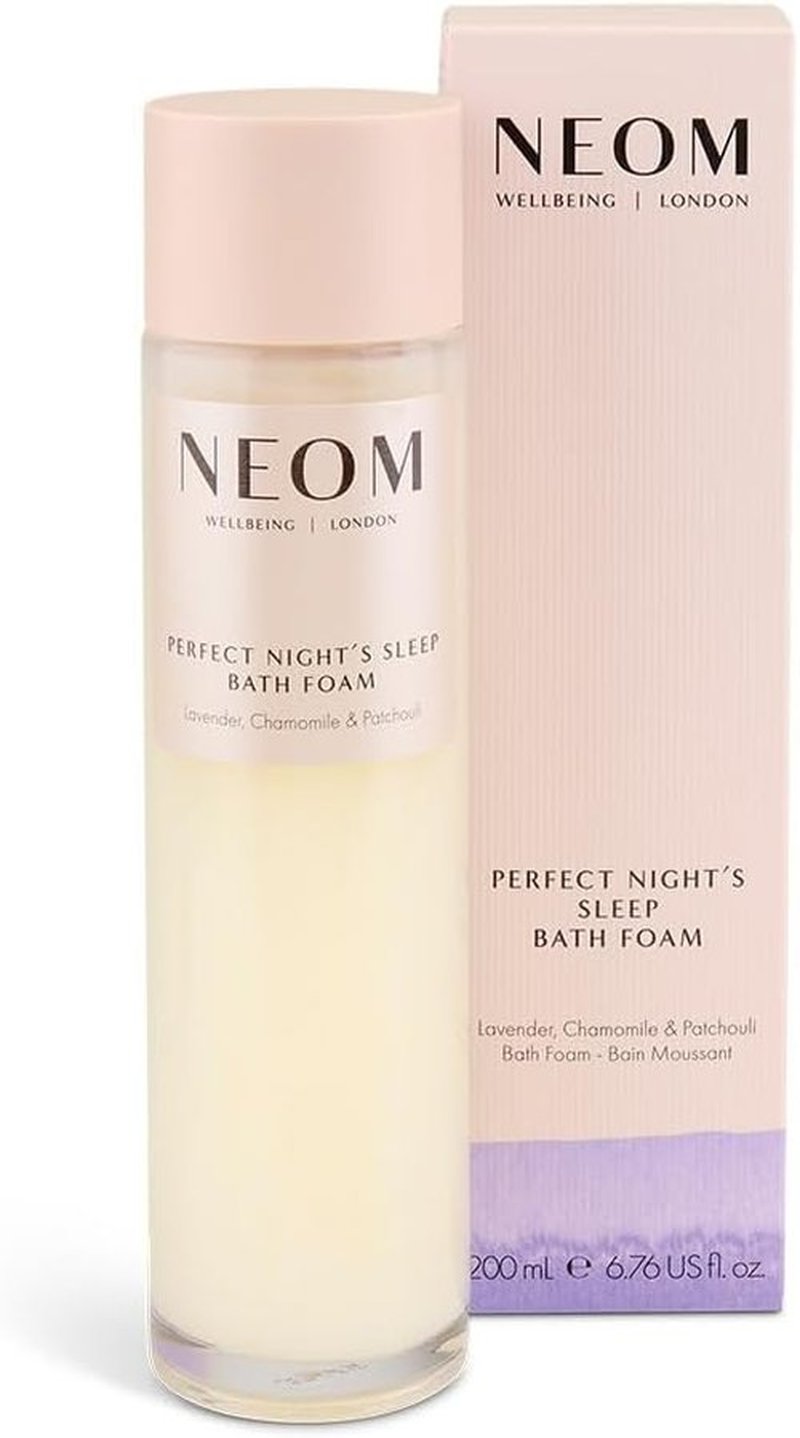 NEOM Perfect Night's Sleep Bath Foam - 100% Natural Lavender & Jasmine | 200ml | Soothing Aloe & Sweet Almond Oil