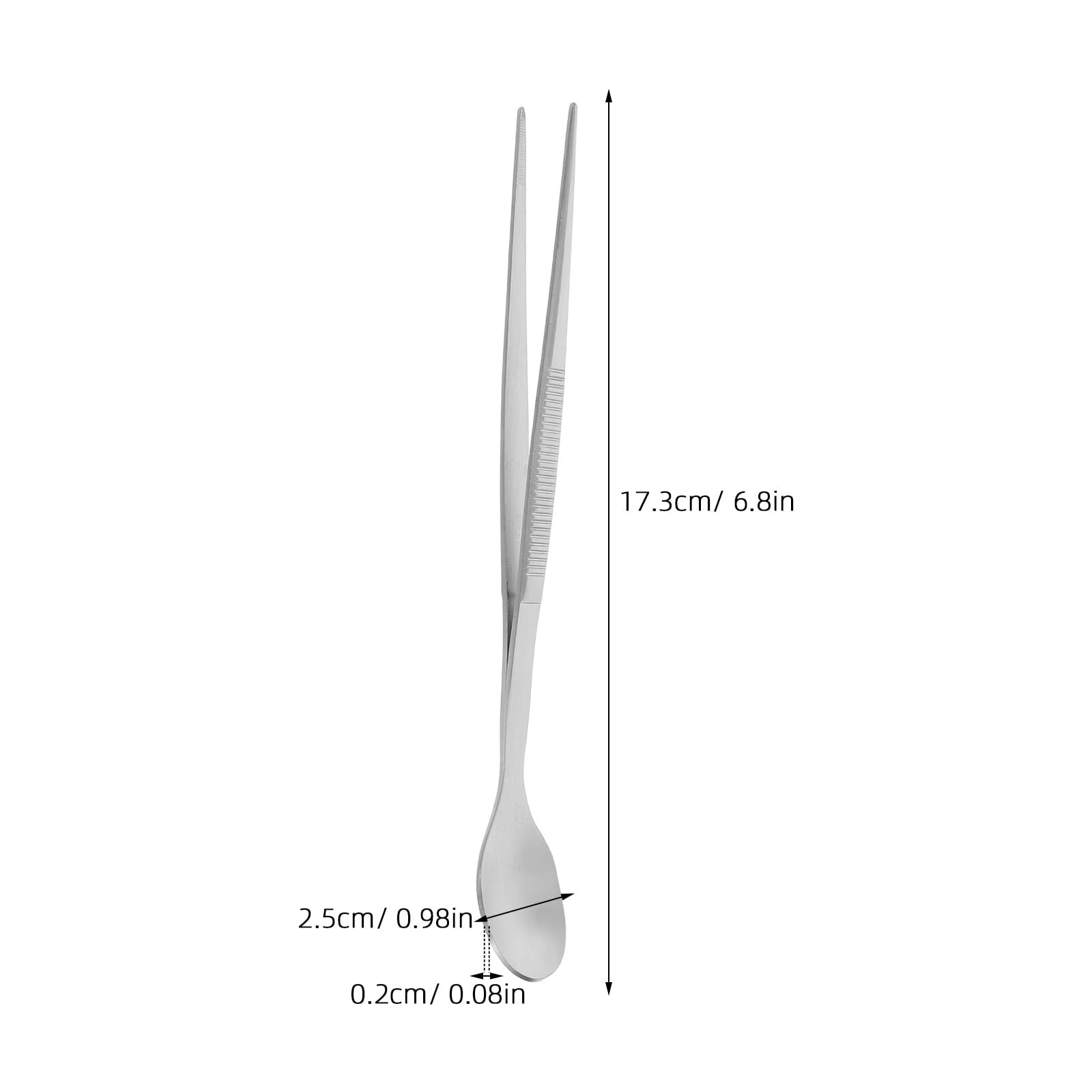 Ciieeo Tasting Spoon - Stainless Steel Spoon Tweezer 2 in 1 Chef Serving Tongs for Plating Buffet Banquet Barbecue Cooking Grilling Culinary Salad Dressing