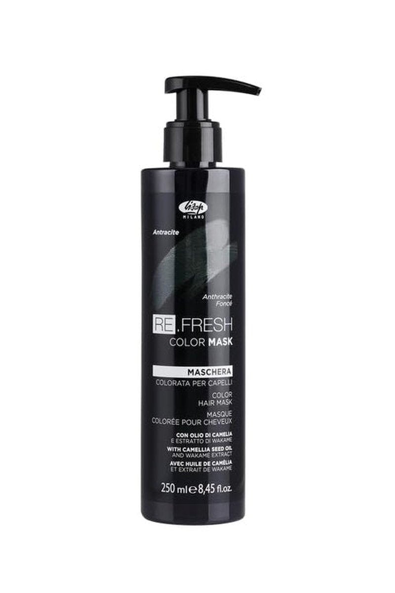 Lisap Color Depositing Hair Mask - Anthracite | Deep Conditioning Toner for Color Treated Hair, 8.45 oz