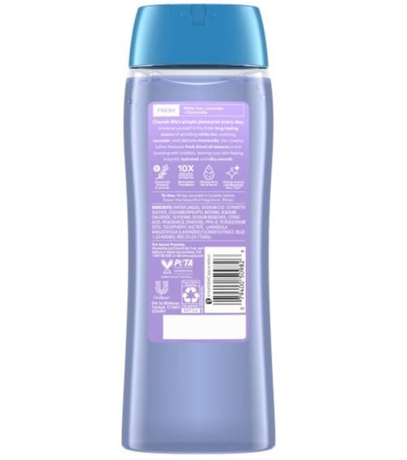 Suave Moisturizing Body Wash Women, White Tea and Lavender with Vitamin E and Aloe Extracts, No Parabens, No Phthalates, 18 Oz (Pack of 6)