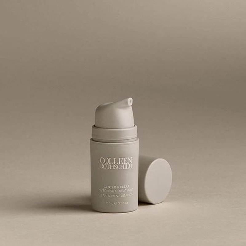 COLLEEN ROTHSCHILD Gentle & Clear Overnight Treatment | For Blemish-Prone, Sensitive & Reactive Skin | Treats & Prevents Breakouts | With Salicylic Acid & Niacinamide | Fragrance-Free (0.5 fl oz)